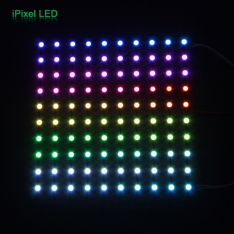 Led project about WS2812B DC5V 10*10 leds rigid matrix in UK