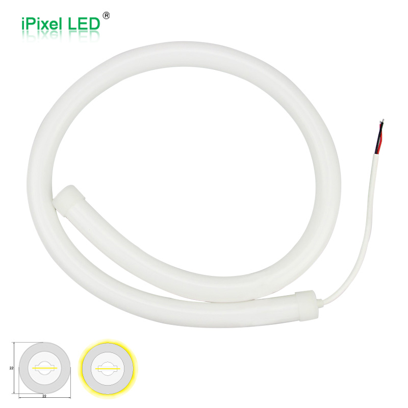 D22mm Single color 360° view LED neon tube DC12V