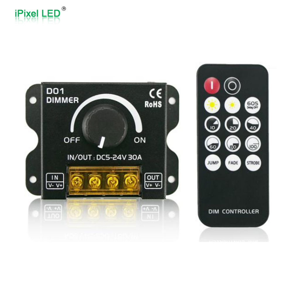 RF 14Keys 30A Knob LED dimmer D01