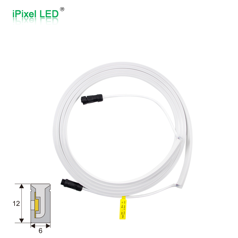 This is a customized 24V 6*12 96LEDs/m Addressable RGB Neon Strip